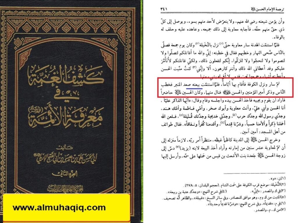 سیدنا امام حسن مجتبیٰ رضی اللہ تعالیٰ عنہ اور بیعتِ امیرِ معاویہ رضی اللّٰہ تعالیٰ عنہ 
